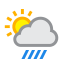 Moderate or heavy rain shower