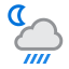 Moderate or heavy rain shower