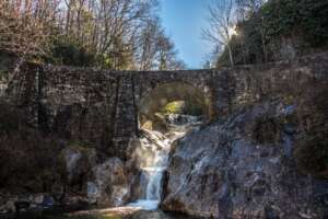 Sunburst Falls of Highway 215 in North Carolina