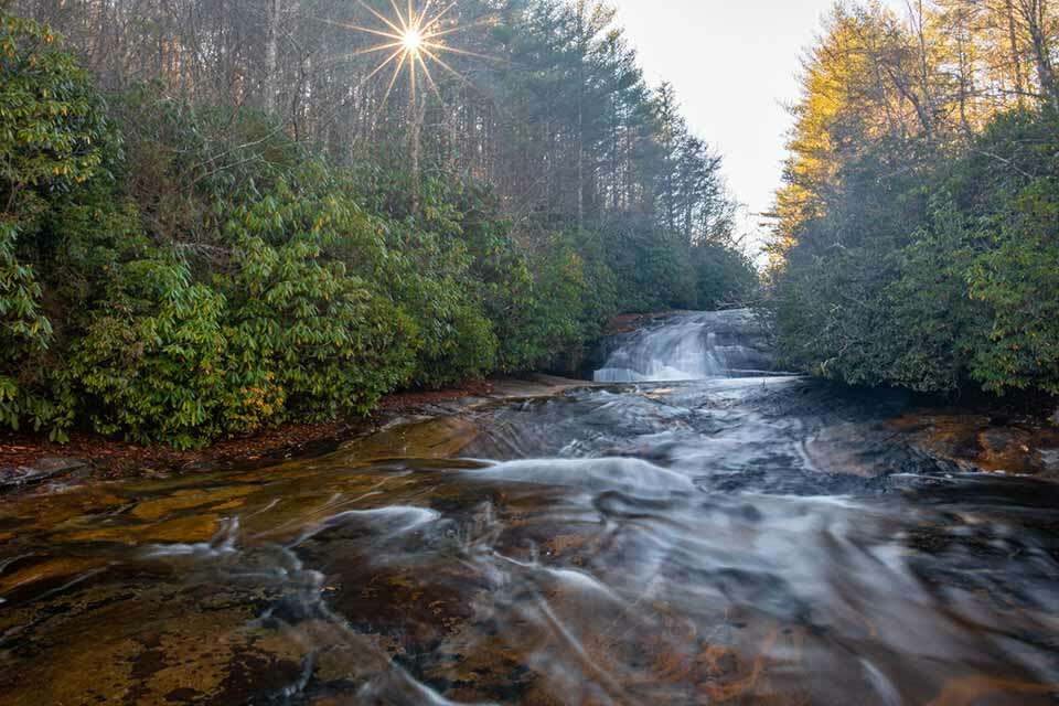 Granny Burrell Falls With Cascade