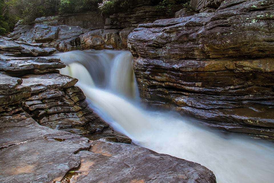 Linville River Waterfall Babel Tower Trail