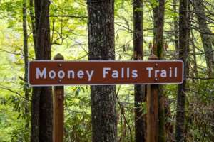 Mooney Falls Road Sign