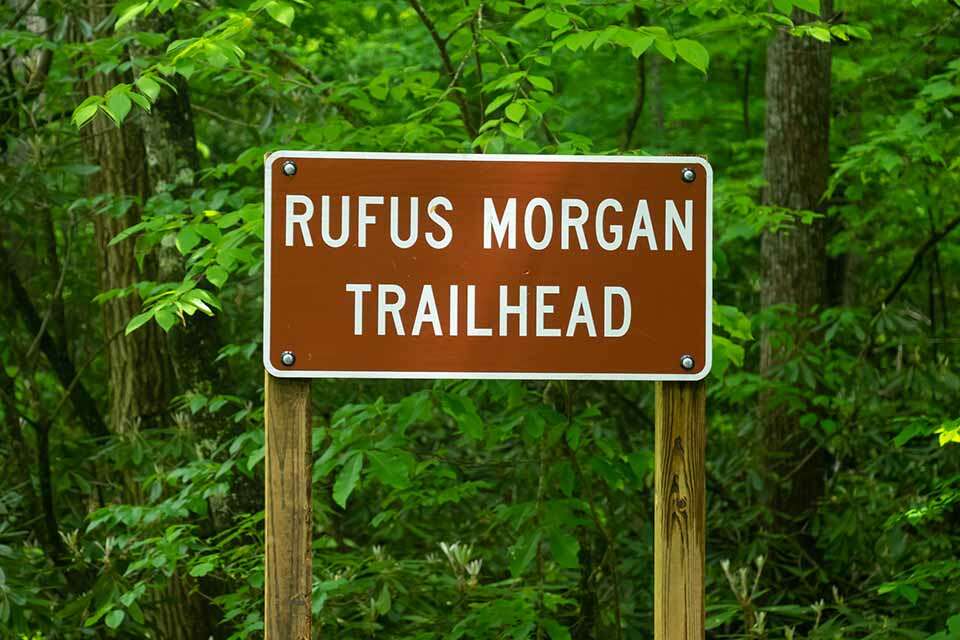 Rufus Morgan Falls Trailhead Sign