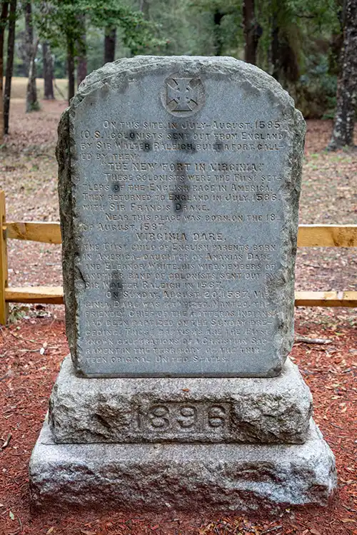 1896 Marker about Virginia Dare